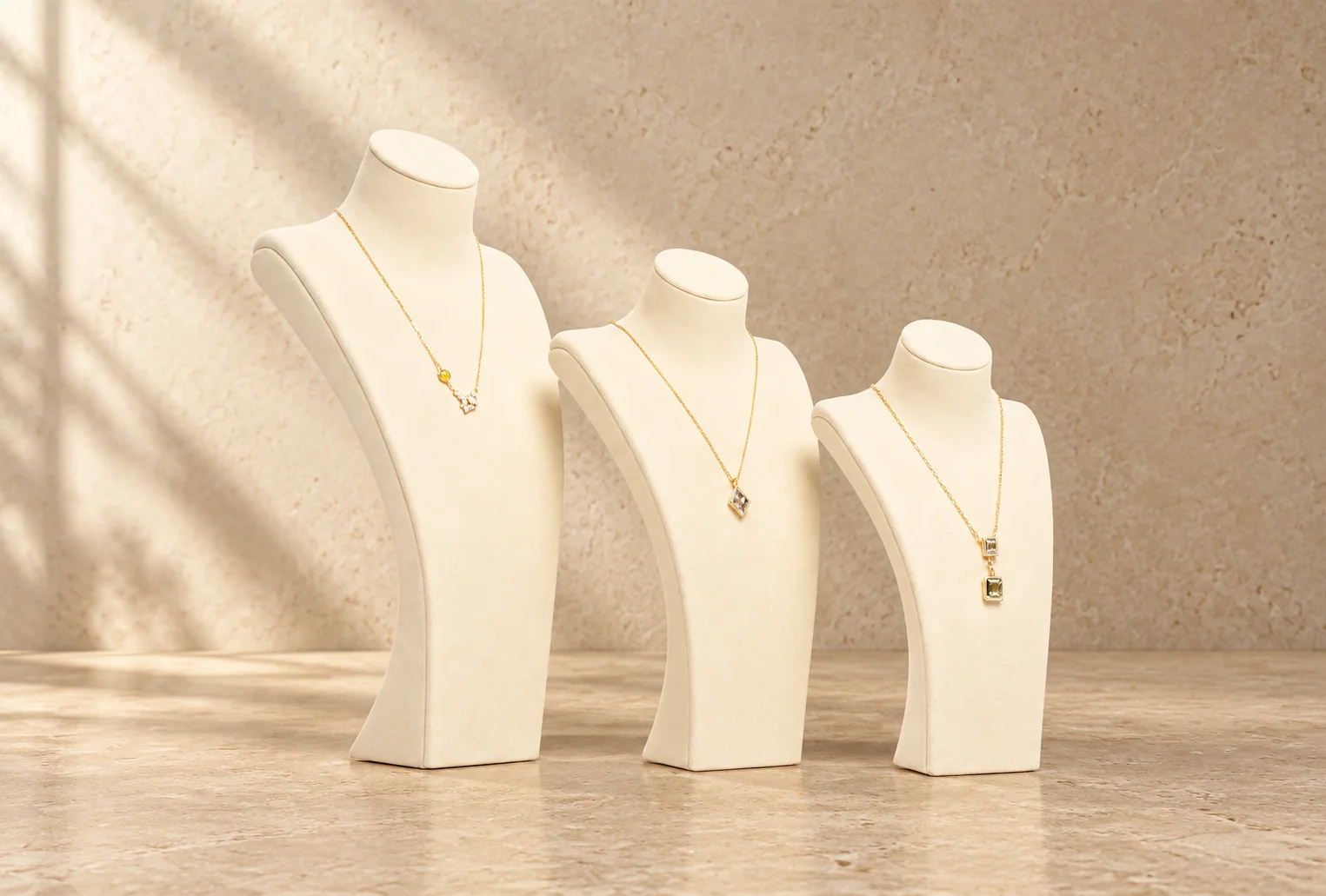 Ivory necklace busts