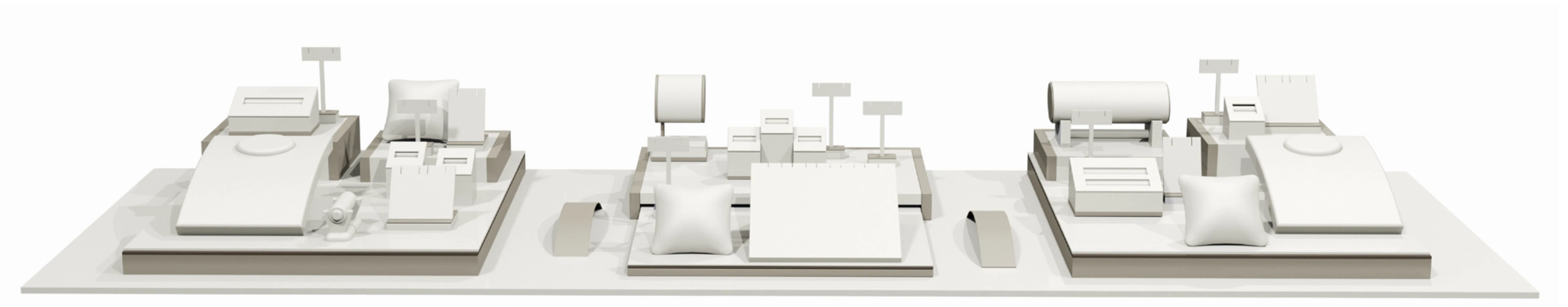 1300 Series countertop showcase arrangement