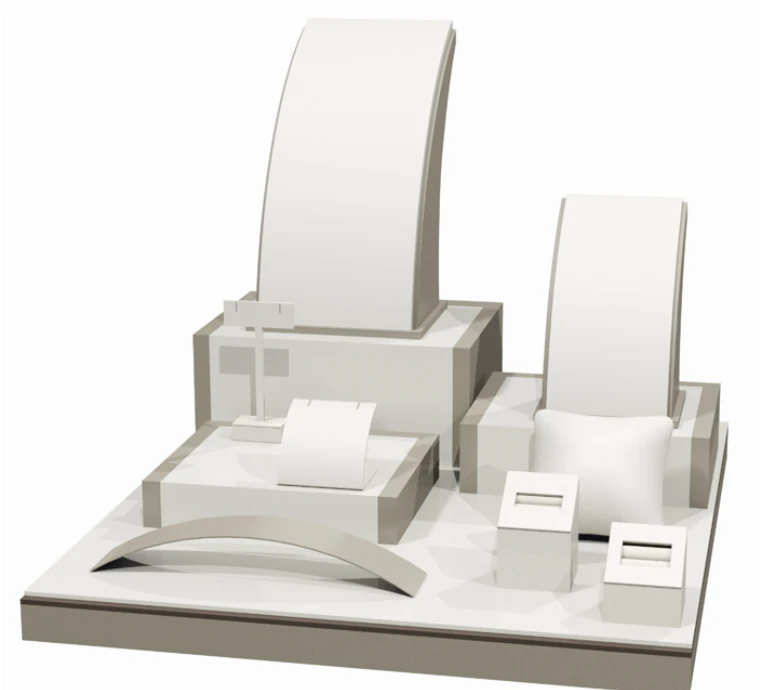 1300 Series glass vitrine arrangement