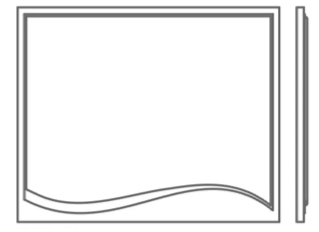 Platform with wave accent and top cap — model CSPLT259A