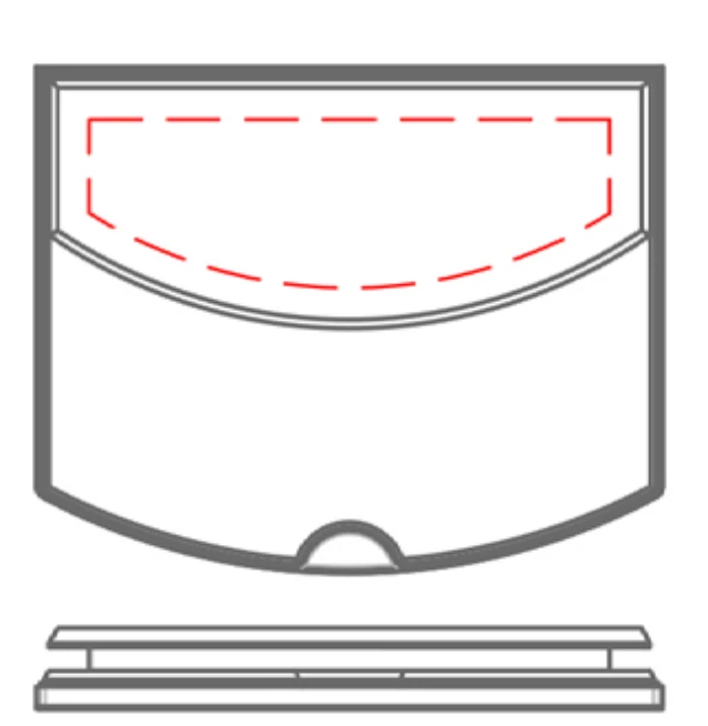 Bottom tier curved front platform — model CSPLT307B