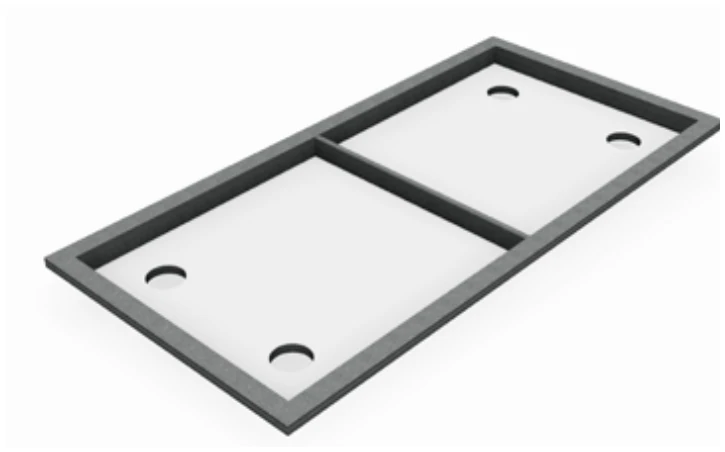 Inverted module frame, narrow — model MD300817