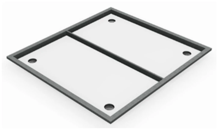 Inverted module frame, wide — model MD301917