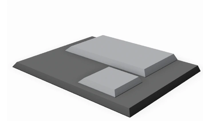 Beveled platforms assembled platform display